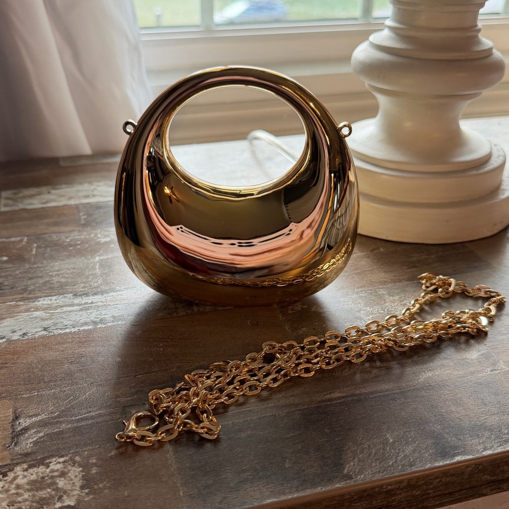 My Mini Me Metal Clutch - Gold